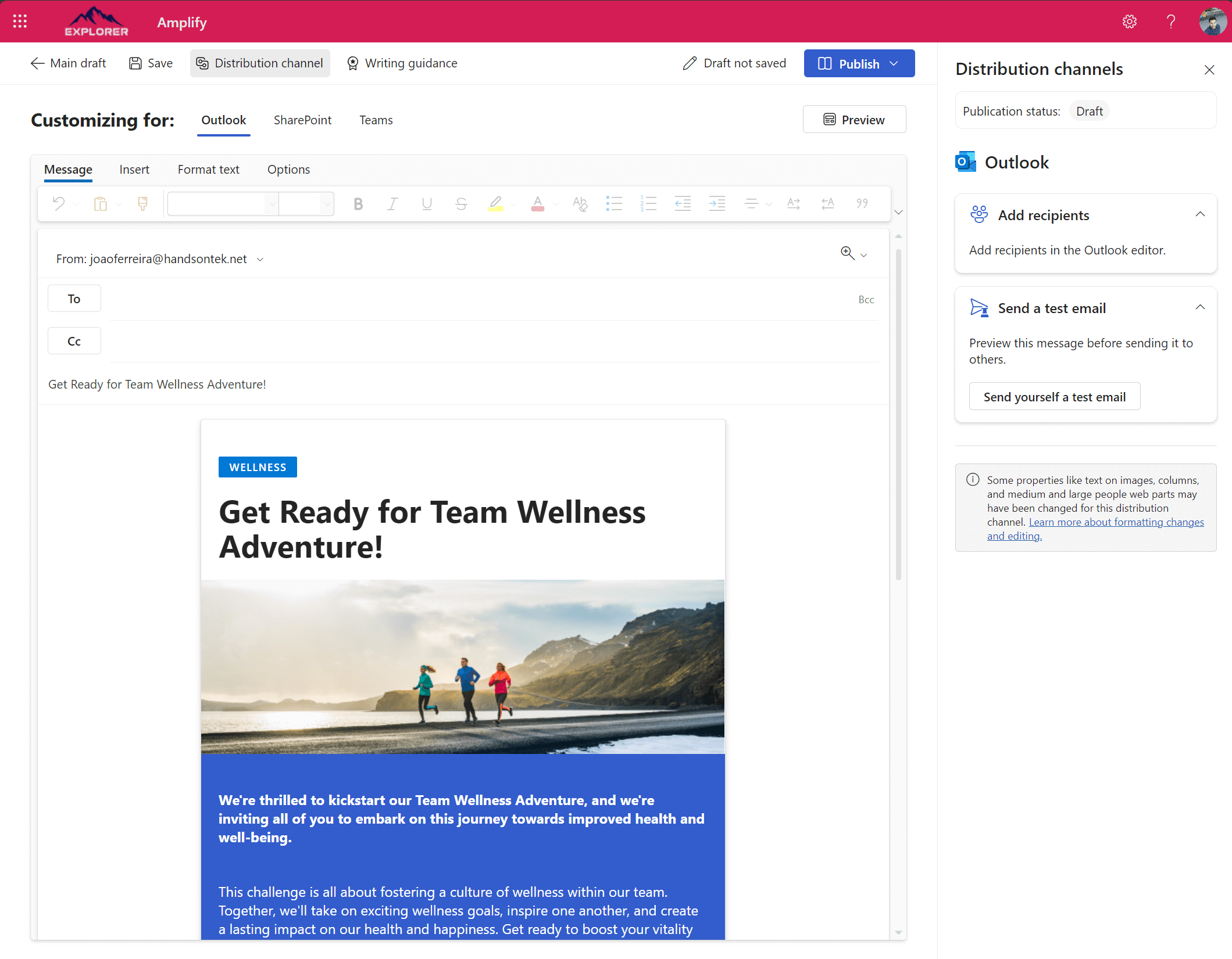 SharePoint pages by email